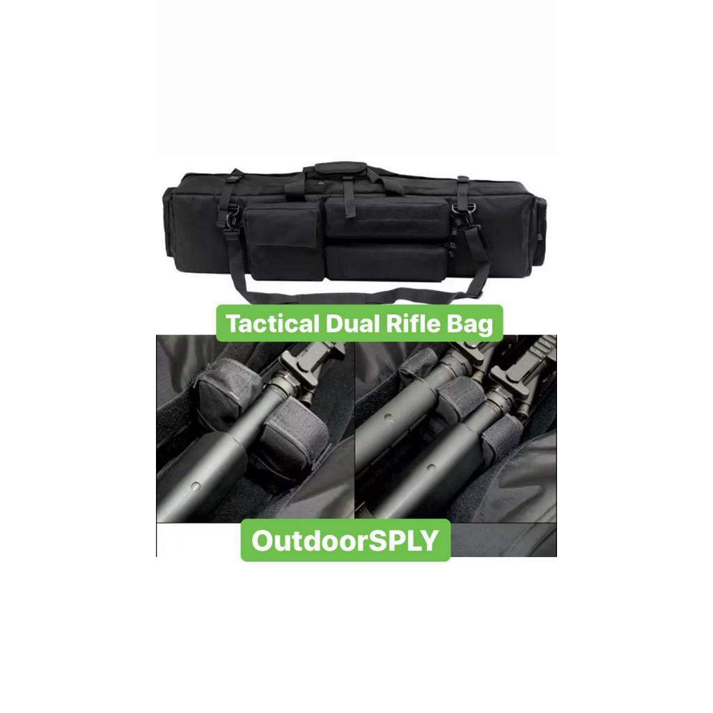 Tactical Dual Rifle Bag Tas Senapan Bisa Muat 2 panjang 1 Meter