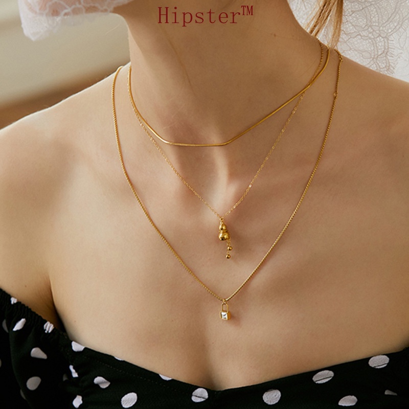 Simple Casual Fashion French Style Fine Gold Necklace