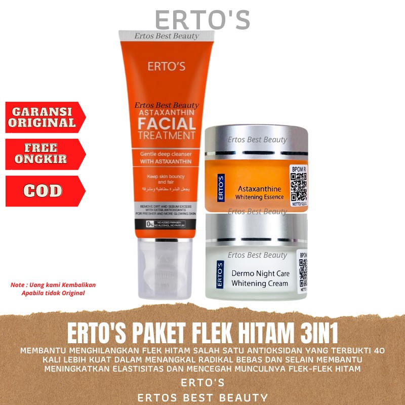 Jual Ertos Paket Flek Bintik Hitam Dan Wajah Kusam In Ftn Ast Night Cream Astaxanthine