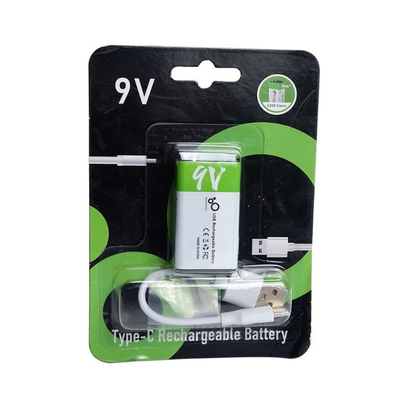 Baterai Kotak 9V Charger USB