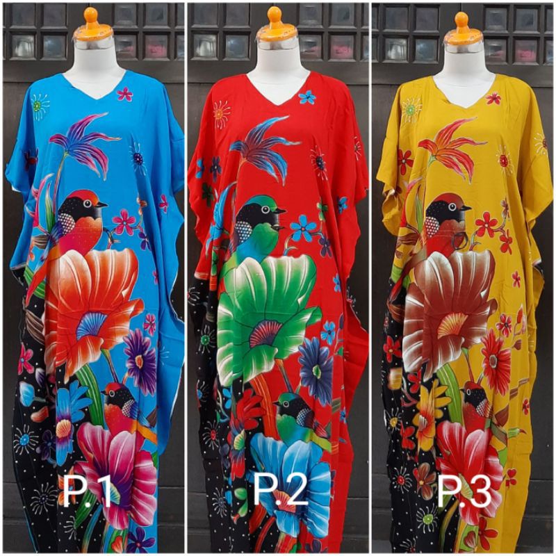LONGDRESS KALONG  JUMBO KENCANA UNGU LEBEL BIRU DASTER LOWO PANJANG ASLI BATIK KENCANA UNGU LD 150 C