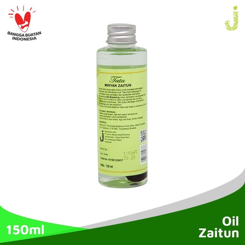 TATA Minyak Zaitun 150ML / Minyak Pijat refleksi / Body oil - Melembabkan kulit kering - Menutrisi dan menghaluskan rambut Terlaris Mit