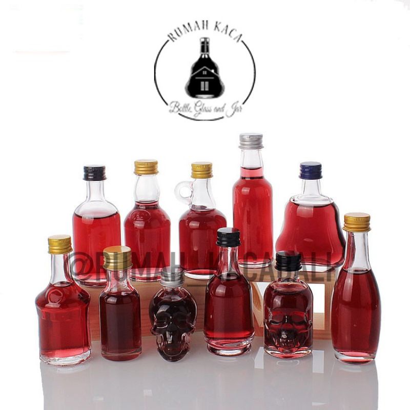 Botol kaca mini bar / shot bottle / botol kaca mini 50ml
