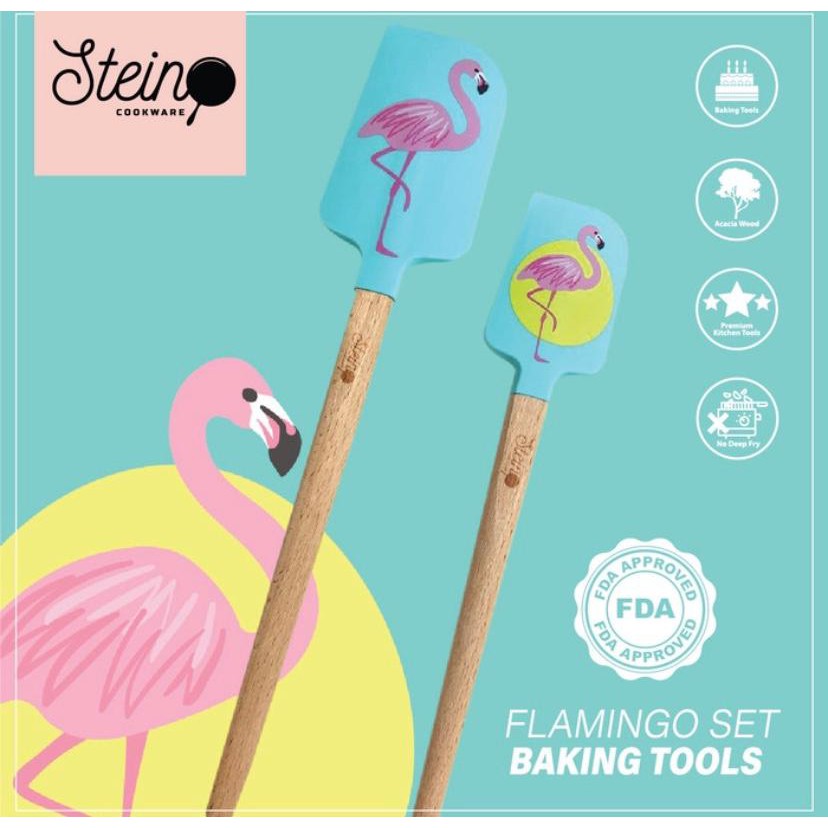 Steincookware Stein Spatula Flamingo/ Muffin Baking set Adonan cake or Bread Stein
