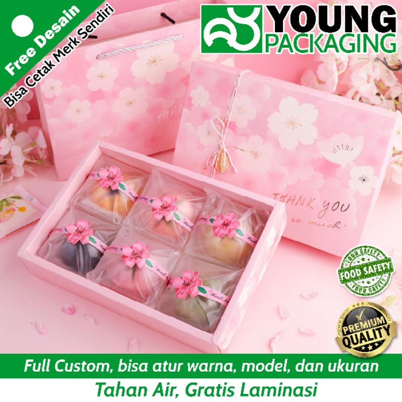 CUSTOM Paper Box Kue dan Bridesmaid PREMIUM Food Grade Model Sliding bahan AP 310