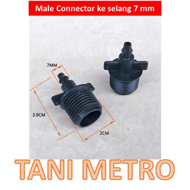 Jual Male Connector Inch Ke Selang Pe Mm Atau Pu Fertigasi Indonesia Shopee Indonesia