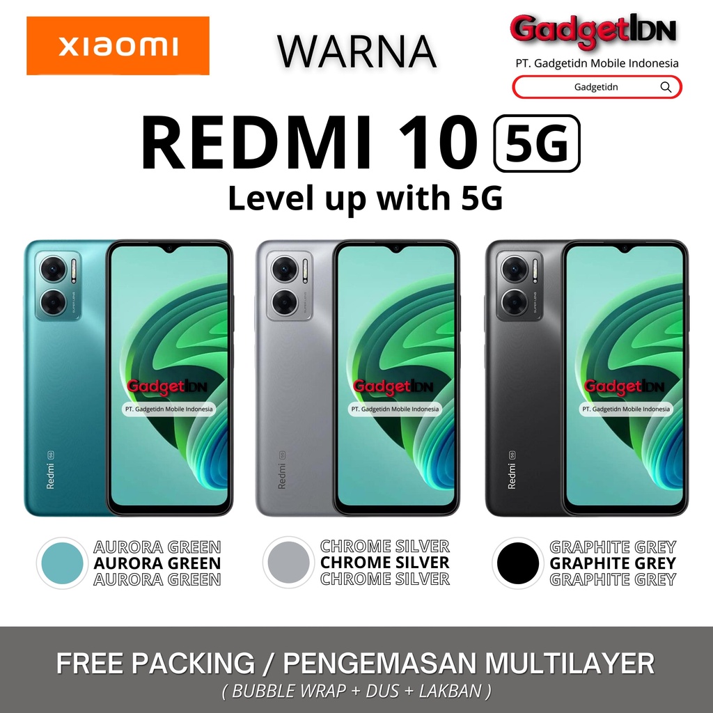 XIAOMI REDMI 10 5G 6/128GB 4/128GB 4/64GB GARANSI RESMI XIAOMI