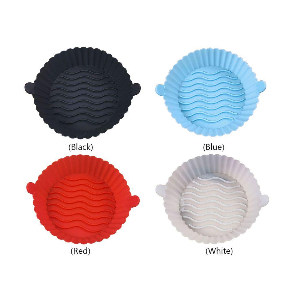 SOLIGHTER Reusable Air Fryer Silicone Pot Cooking Tool Baking Basket Steamer Liner Oven Bread Fried Chicken Pizza Plate Replacement Liners Multifunctional Grill Pot Tray AirFryer Accessories/Multicolor