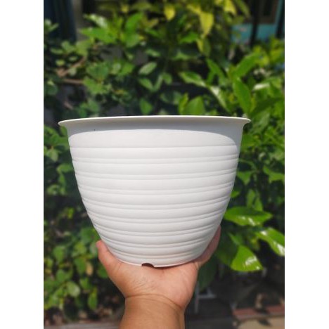 Pot Super Tawon 24 Cm Pot Tawon Putih Merah Bata 24CM Vas Bunga Bkn Pot Tawon Pirus 18 21 24 27 30 - Pot Tawon 24