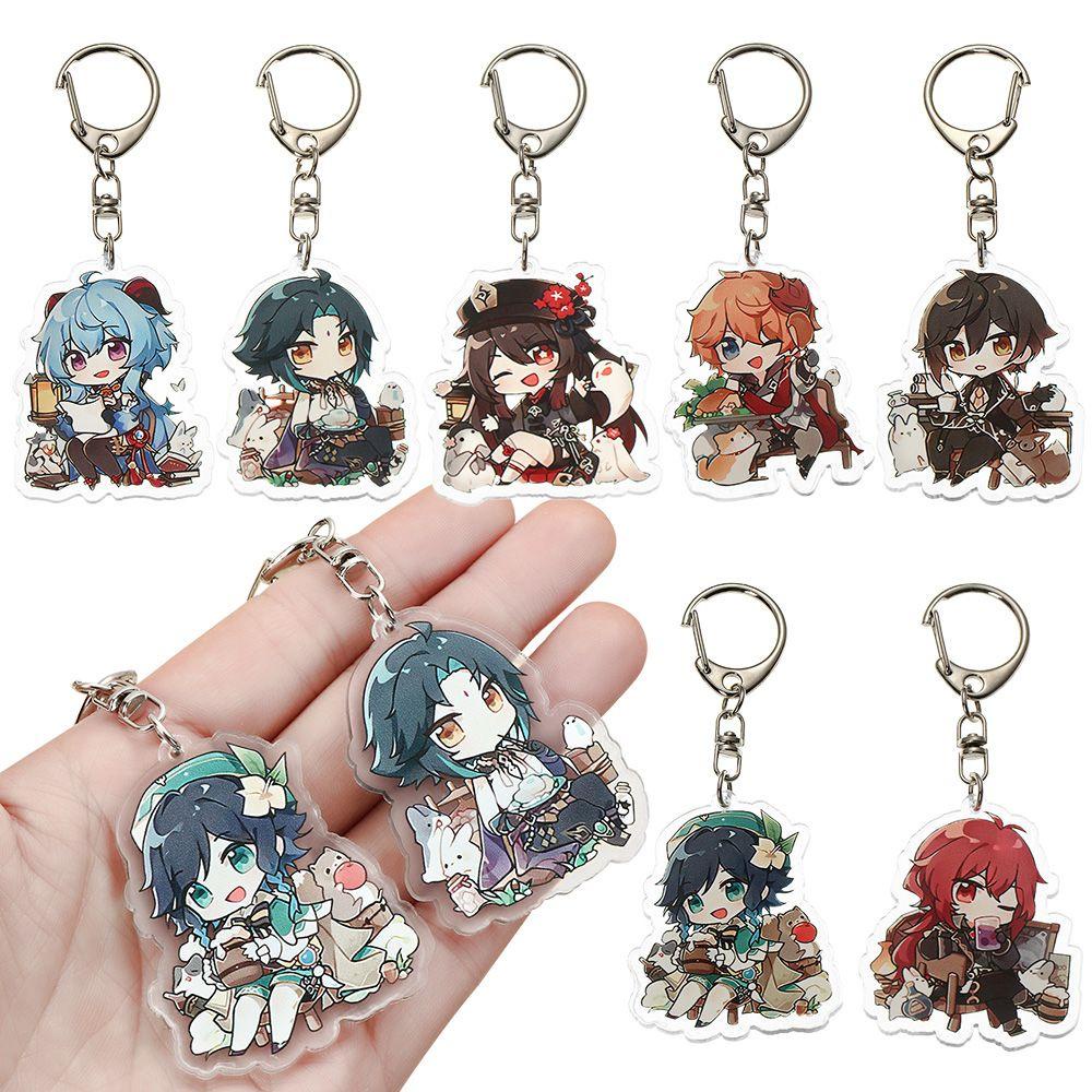 Lily Anime Gantungan Kunci Kartun Kipas Hadiah Liontin Aksesoris Fashion Perhiasan Japan Anime Car Key Holder