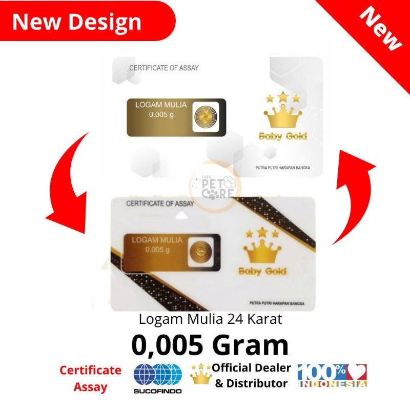 BABY GOLD Emas Murni Logam Mulia 0.005 gram-1