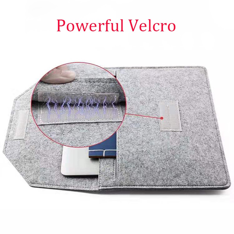 Rhodey Sarung Laptop dengan dompet Charger Sleeve Case Laptop with Pouch 15 Inch 13 inch Laptop Universal kantong Laptop pelindung notebook cover laptop Notebook Case Lightweight Laptop Bag Cotton Anti-scratch Simple 13 Inch Notebook Sleeve Case Power