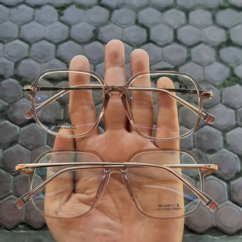 Kacamata Anti Radiasi Frame Gucci AM 5804 warna Pink Peach