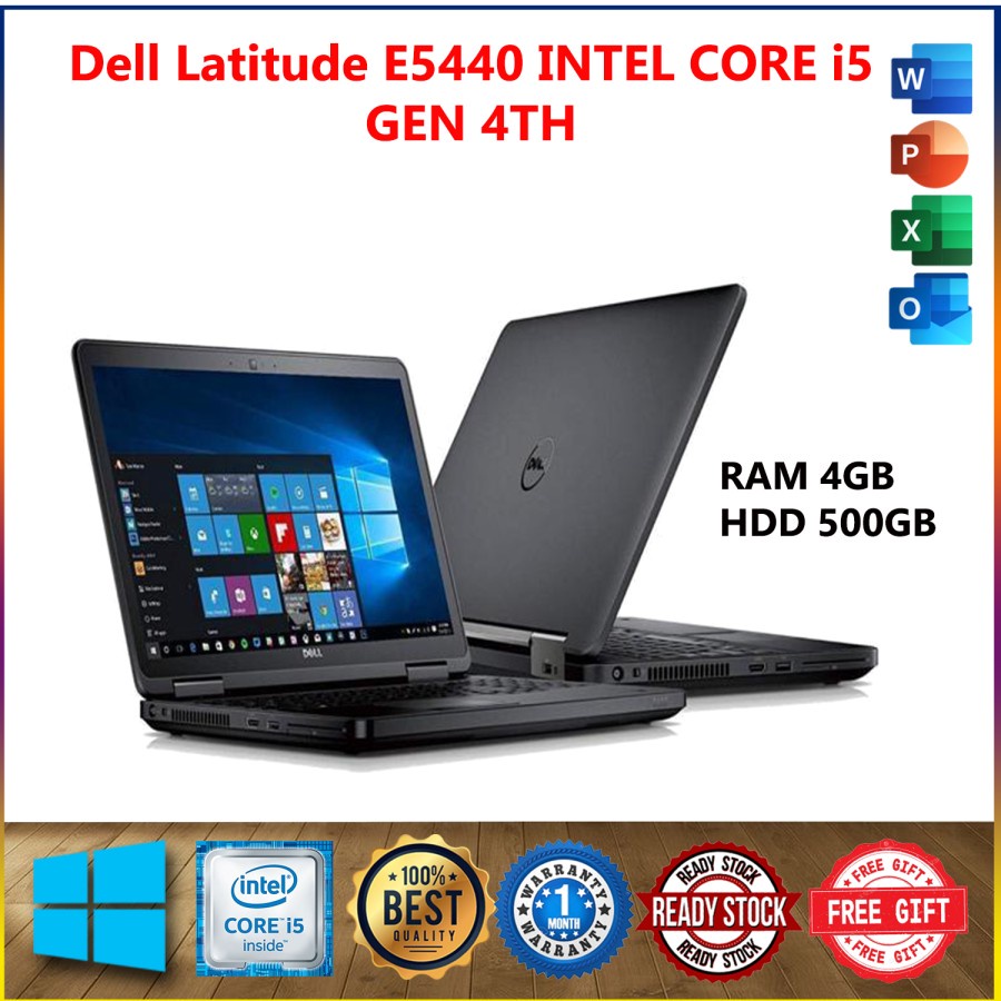 Orignal Laptop Dell Latitude E5440 Ci5 GEN 4TH (RAM 8GB SSD 256) COCOK BUAT KULIAHAN / KANTORAN / GA