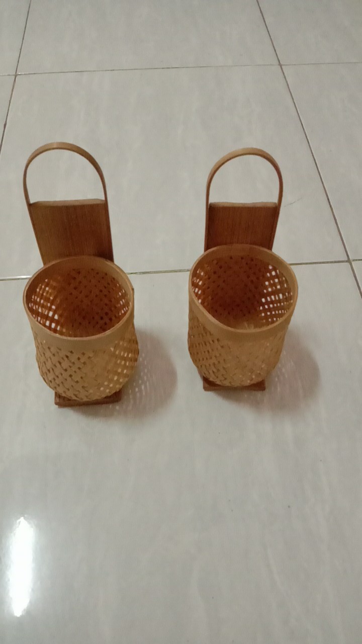 (sen03) Tempat Sendok Bulat Single Natural