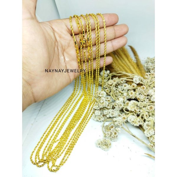 rantai tambang uk 45cm ( warna mirip emas 24k)