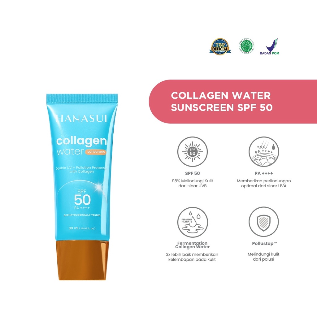 Hanasui Collagen Water Sunscreen SPF 50 30gr