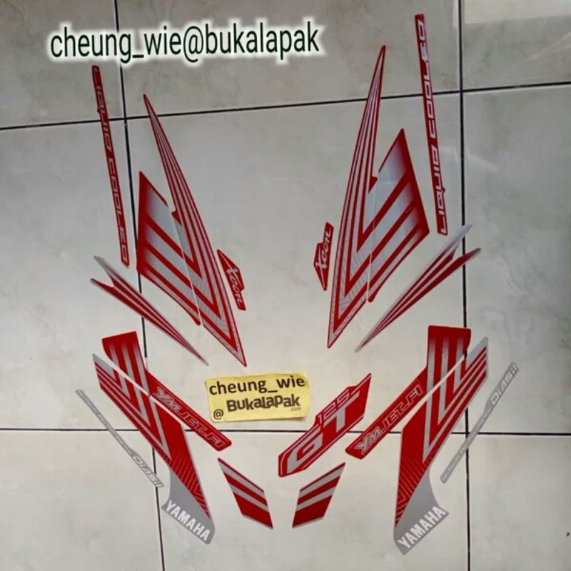 lis body stiker striping yamaha xeon GT125 eagle eye 2014 Merah silver