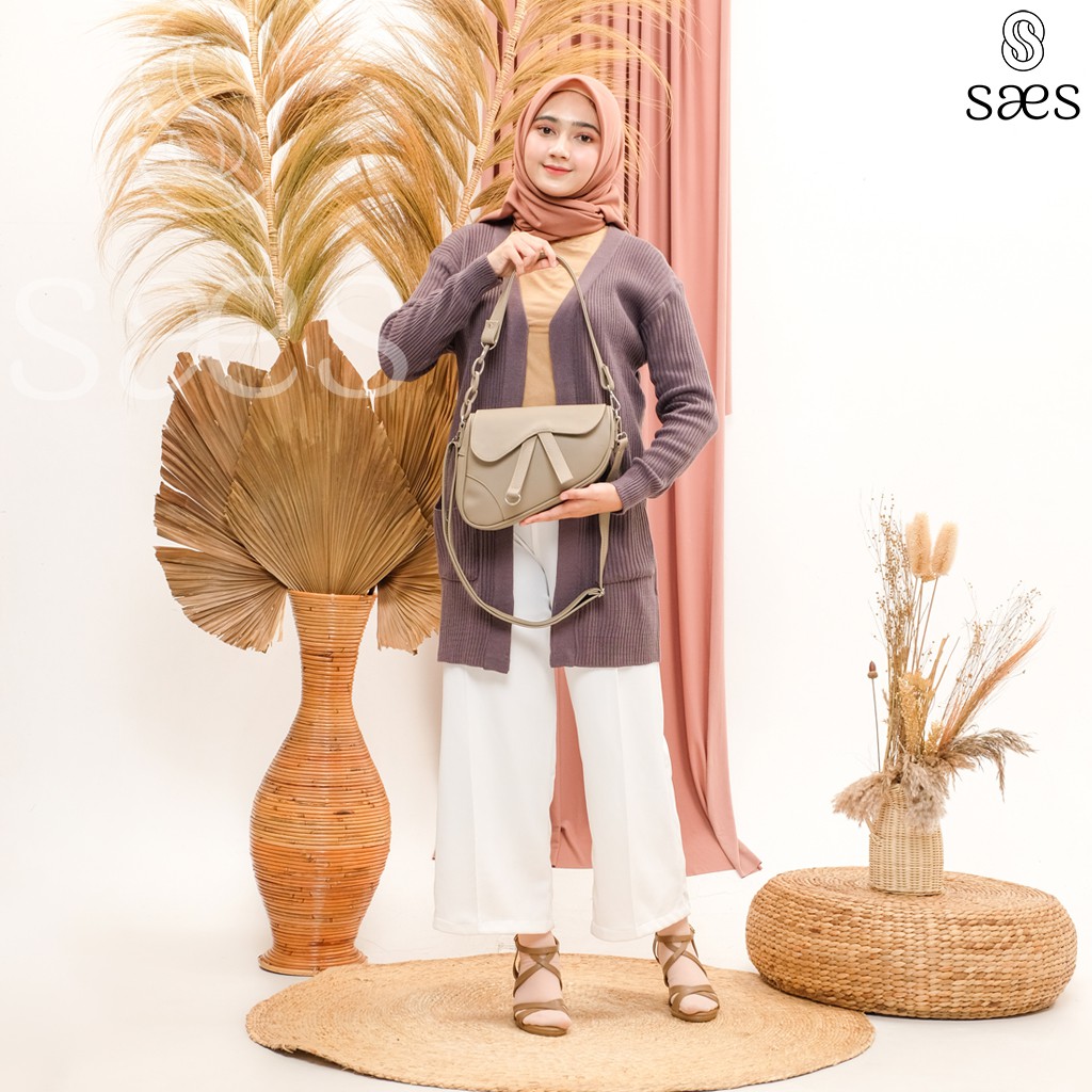 SAES Quince Saddle Bag Kulit Vintage Handbag Shoulderbag Tas Selempang &amp; Bahu Hitam Saes shop 003