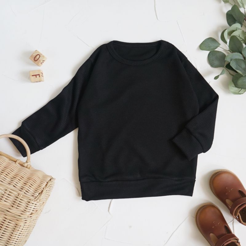 crewneck |waffle uniqlo | sweater anak