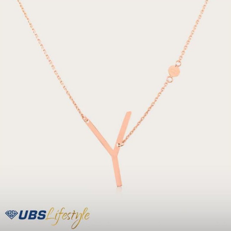 KALUNG EMAS UBS ALPHABETA CARENDELANO Y - ROSE GOLD 750 - KKV13752-1