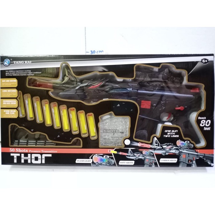 Mainan anak senapan thor soft bullet peluru gel laser pistol gun toys