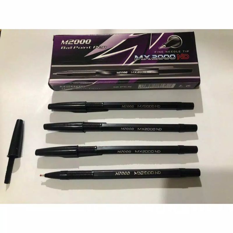 Pulpen Hitam M2000 Mirip Pulpen Standard Ball pen Sekolah