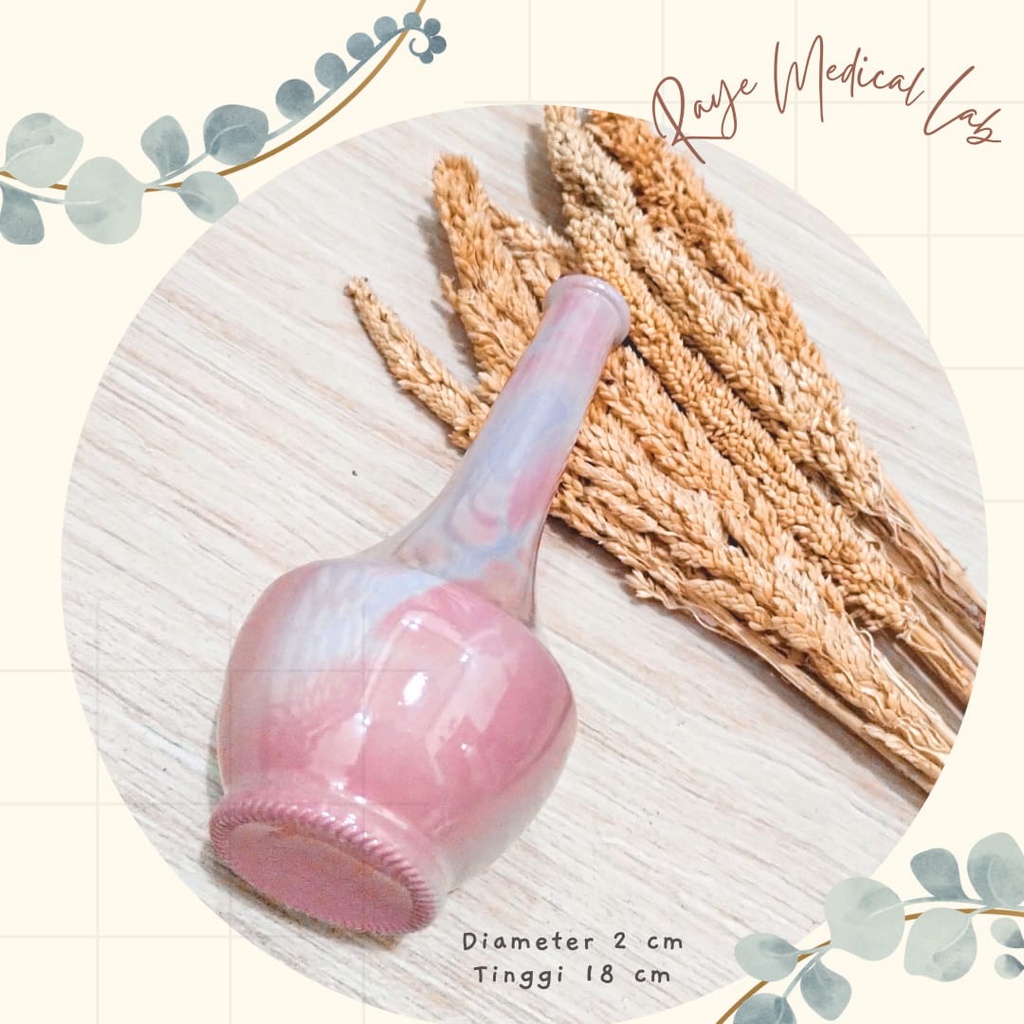Vas Bunga Kaca warna PInk  / Vas Bunga Kristal Tulip Aesthetic Murah estetik limited edition