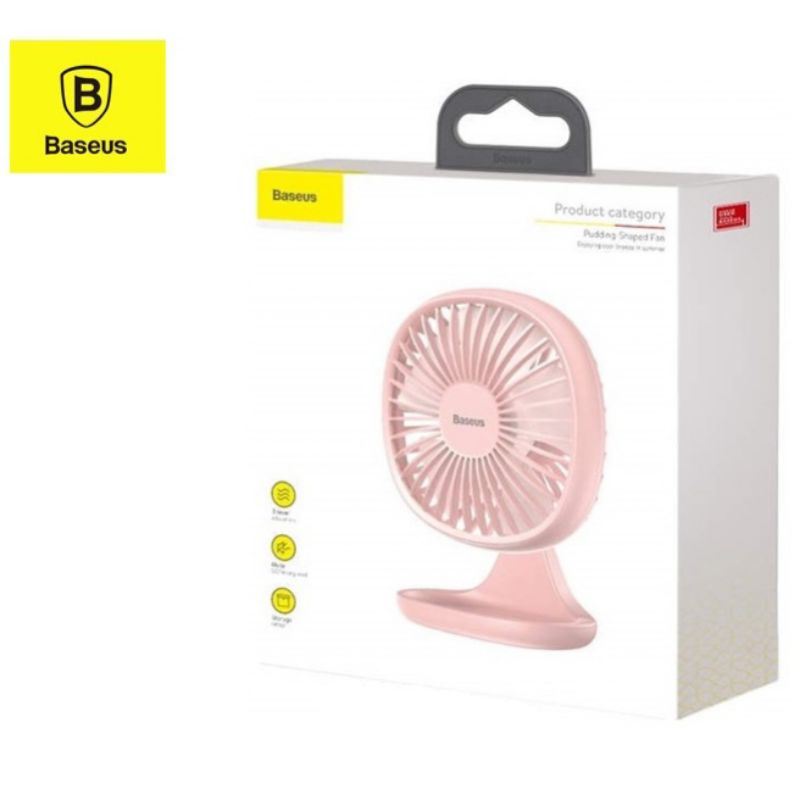 BASEUS PUDDING SHAPED FAN USB PORTEBEL KIPAS MEJA 3 SPEED ORIGINAL SAIIA STORE