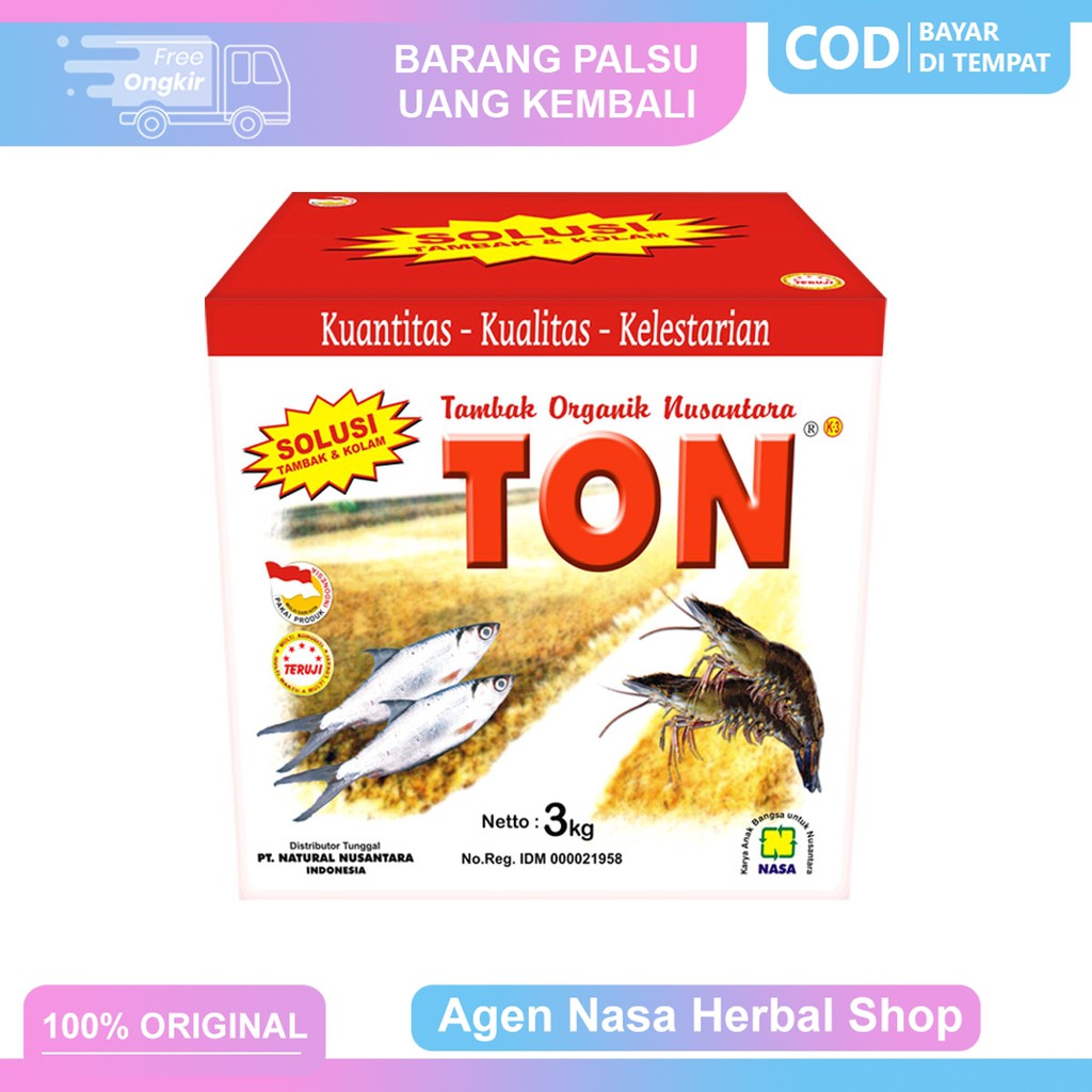 Pupuk tambak ikan tonb nasa /organik penumbuh plankton/ pupuk tambak kemasan 3kg