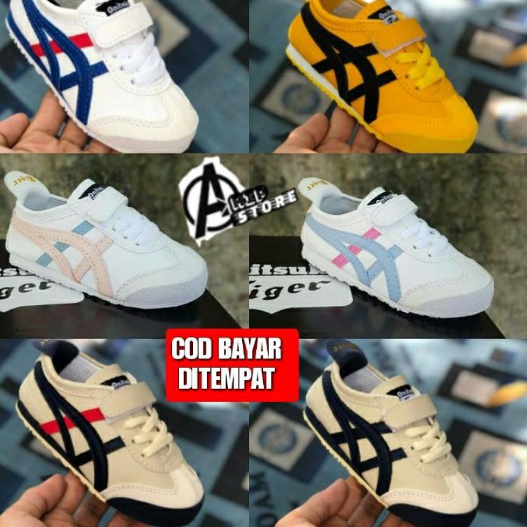 QJOB SEPATU ANAK WANITA FHASION ONITSUKA VELCRO PREMIUM ORIGINAL Diskon Awal Tahun