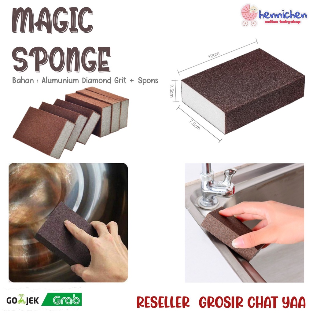 SPONS PEMBERSIH Nano Magic Spons Pembersih Kerak Noda Panci Spons Penghilang Kerak Panci