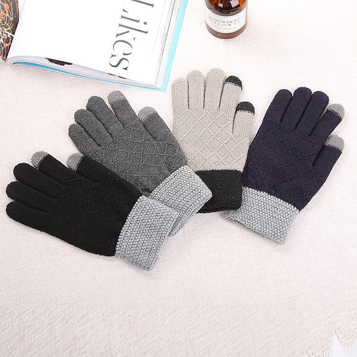 KN-05 sarung tangan musim dingin winter gloves rajut knit touch screen