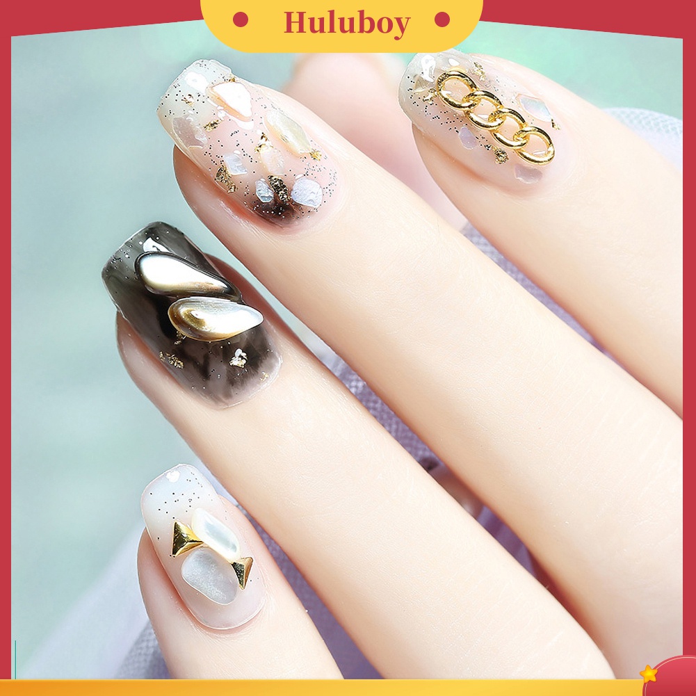 Huluboy Huluboy♡ 2pcs Potongan Batu Kerang Laut Asimetris Untuk Dekorasi Manicure