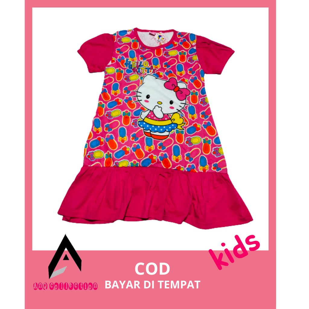 Baju Anak Perempuan Usia 7-10 Tahun  Daster Anak Perempuan HELLO KITTY