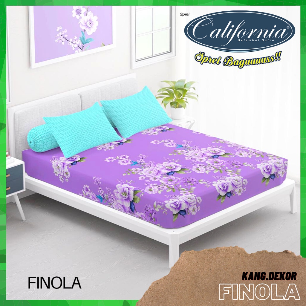 SPREI CALIFORNIA MOTIF FINOLA QUEEN KING SINGLE SIZE 160X200 180X200 120X200 SPREI NO 1 2 3 MURAH SE