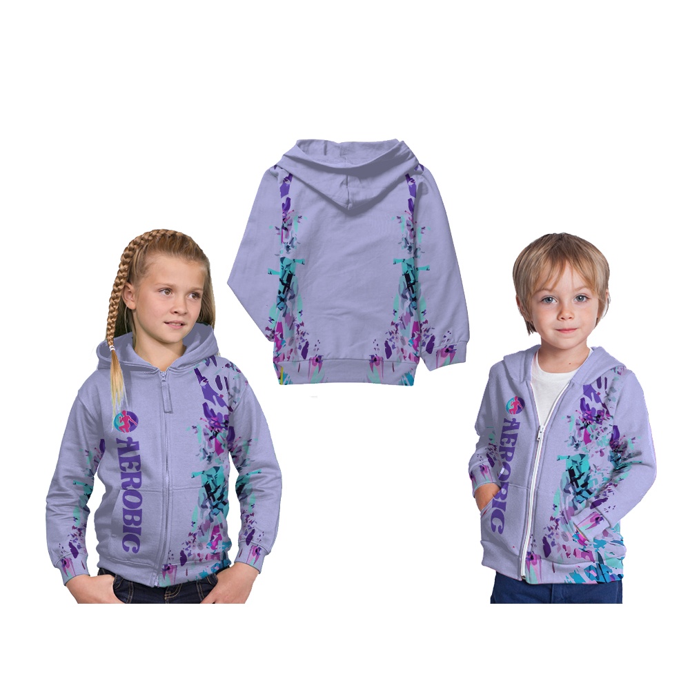 Jaket Hoodie Kids Zumba Aerobic Sport Wear Full Printing Free Custom Nama 02