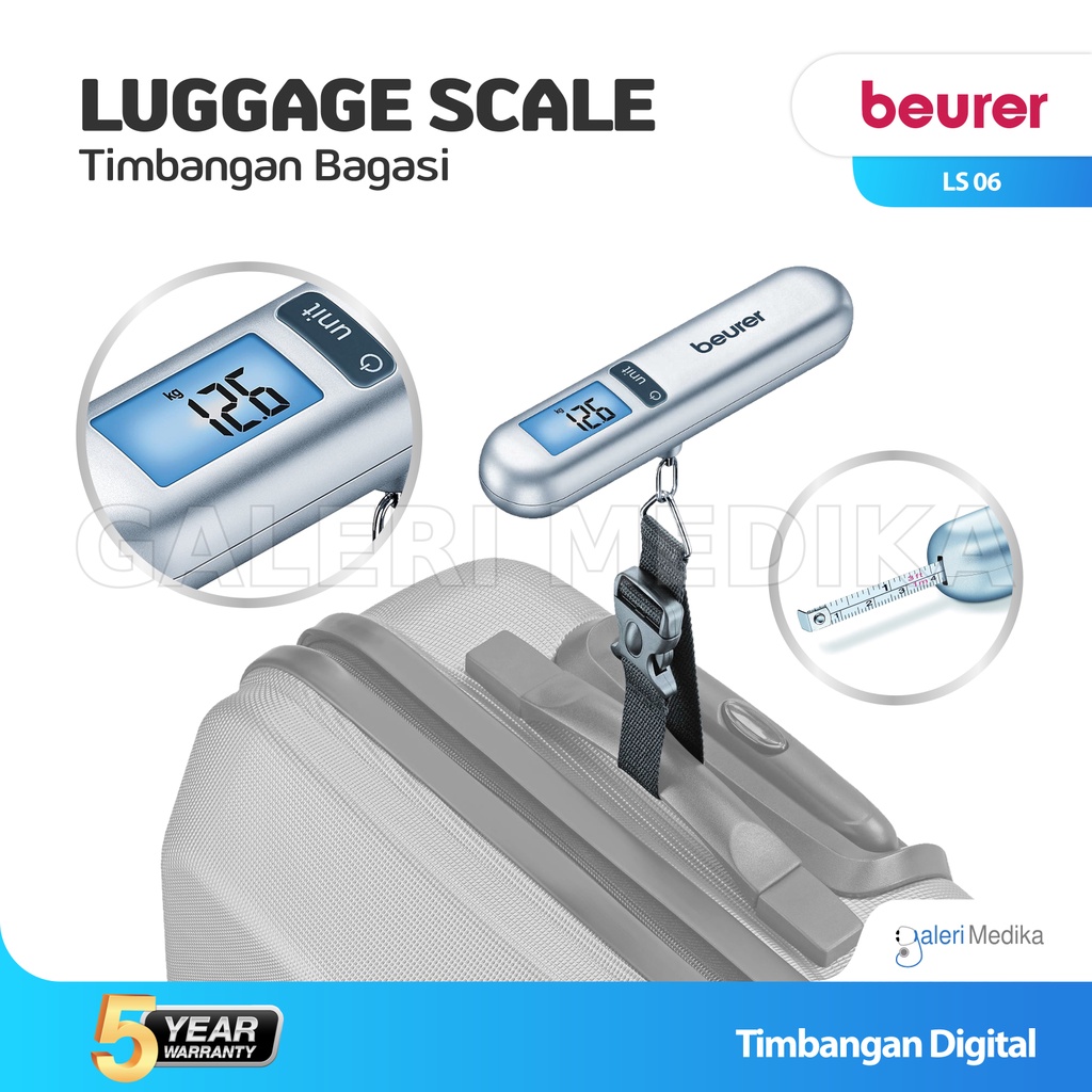 Timbangan Bagasi Koper Premium Beurer LS06 / LS-06 / LS 06 Made in Jerman