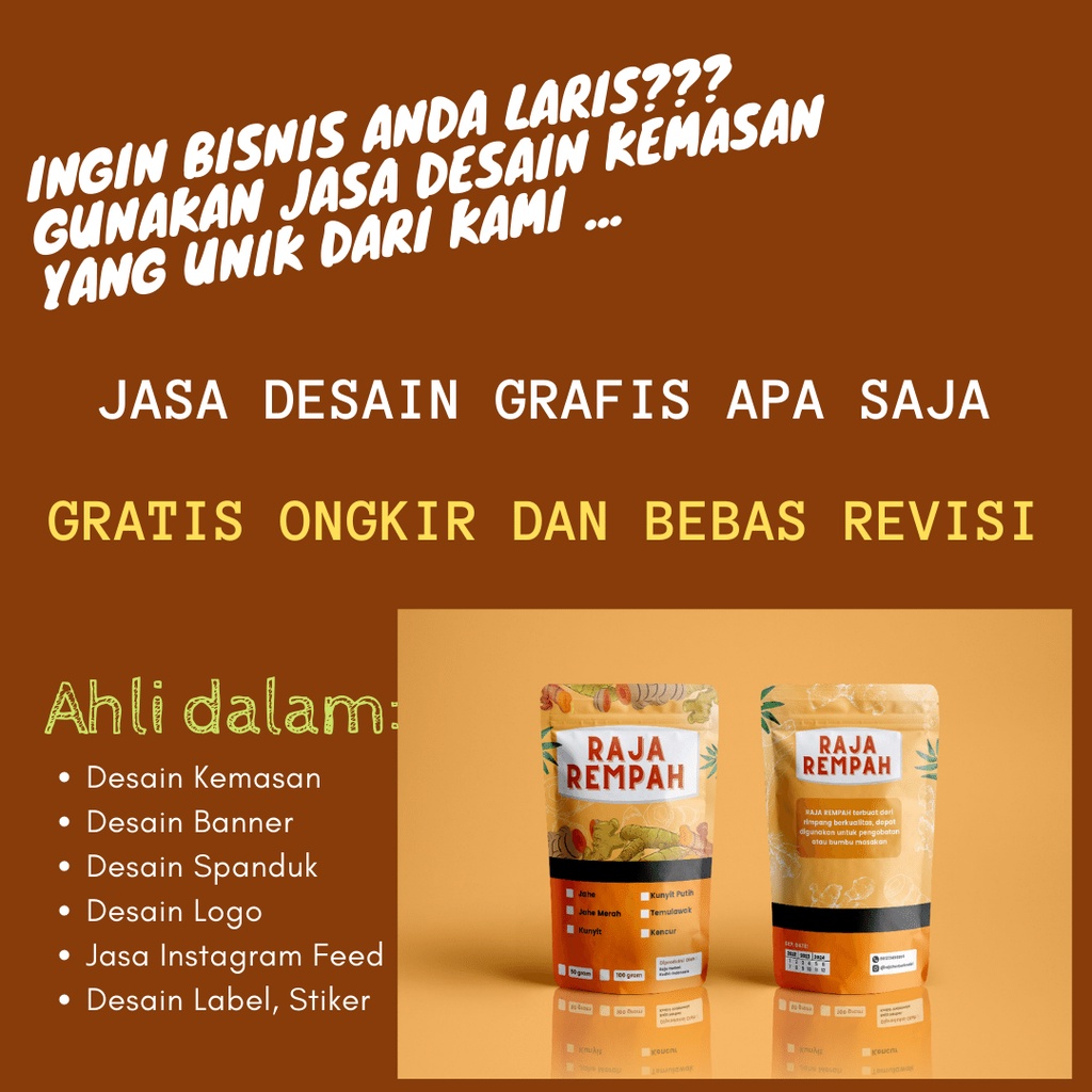 GRATIS ONGKIR CUSTOM JASA DESAIN KEMASAN STANDING POUCH, MAKANAN DAN MINUMAN KEKINIAN, SNACK, ABON, 