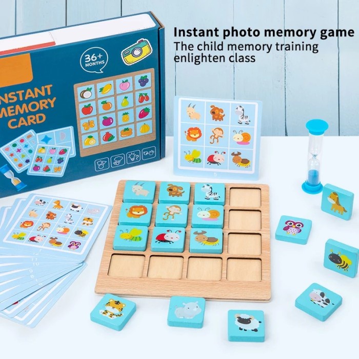 

Wooden Instant Memory Card Game - Mainan Edukasi Kayu Menghafal Anak