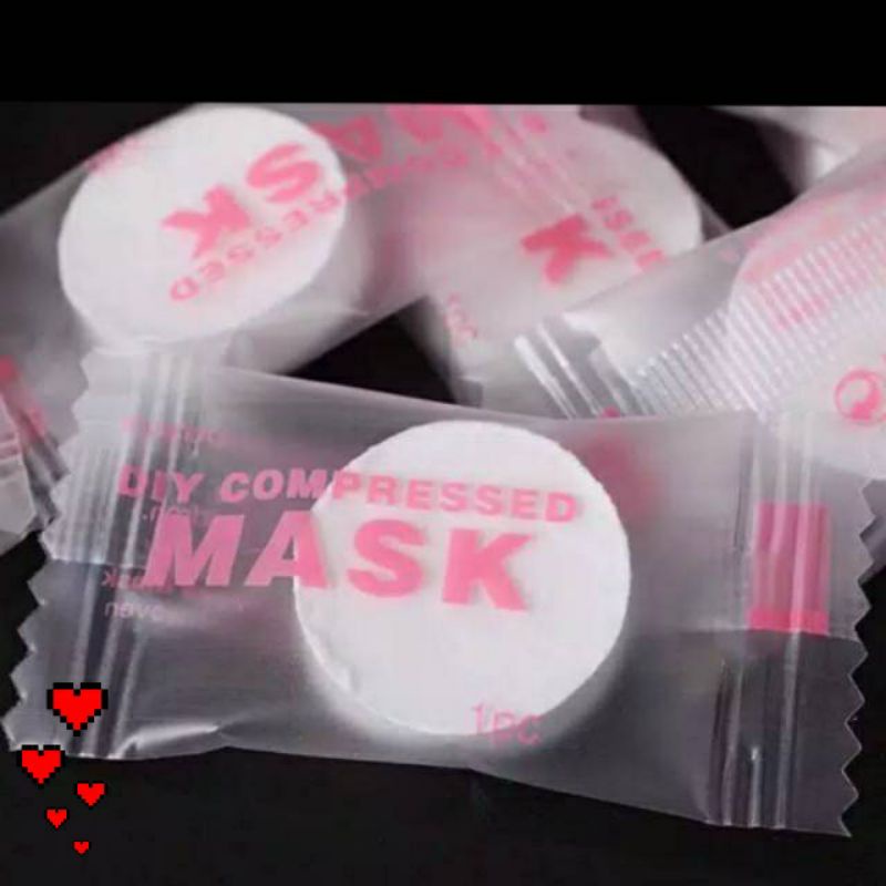 Masker DIY Paper Mask Compressed Mask masker permen pressed mask