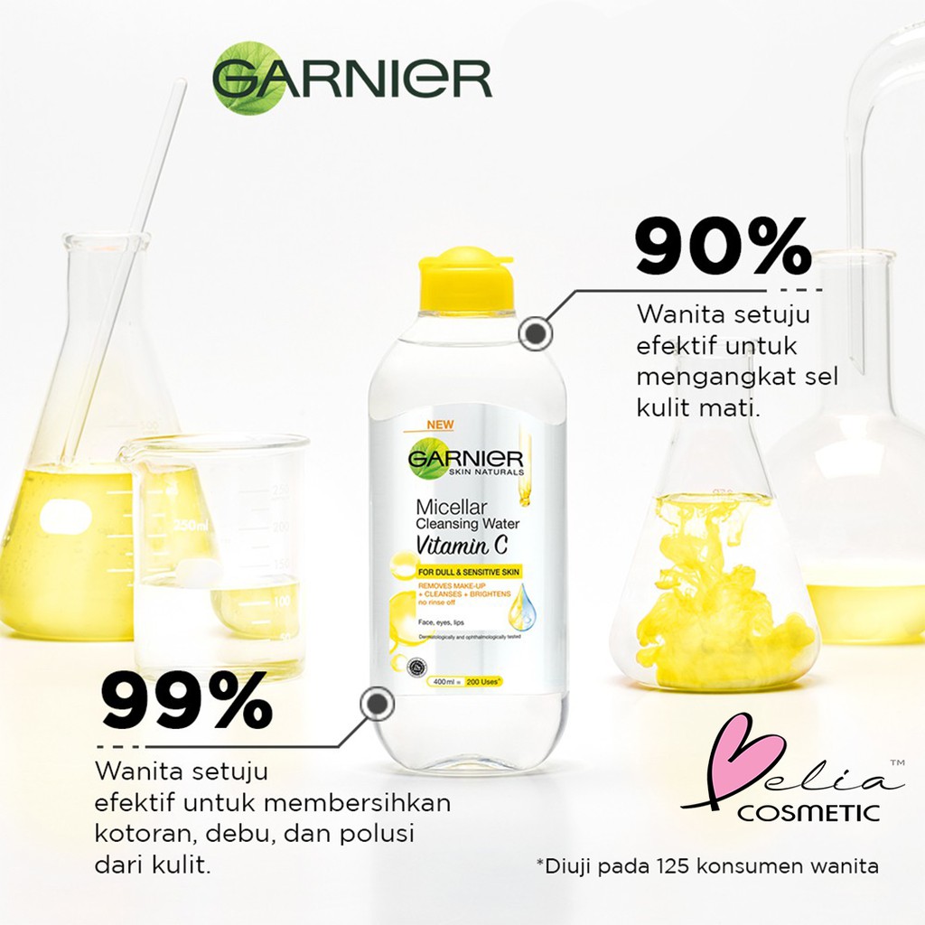 ❤ BELIA ❤ Garnier Micellar Water Pink | Blue Biru | Bi-phase Oil | Vit C Kuning | Rose Water 125ml