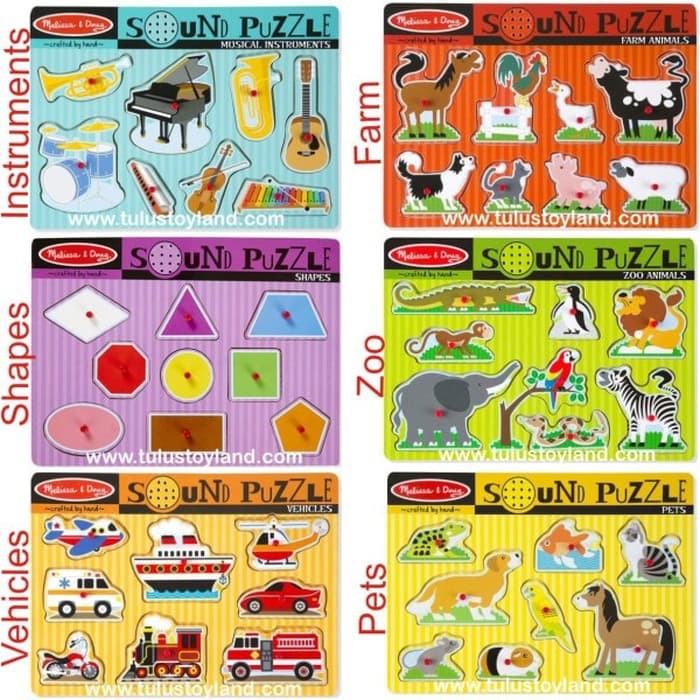 Puzzle Kayu dengan Suara Melissa & Doug Sound Puzzle - ZOO