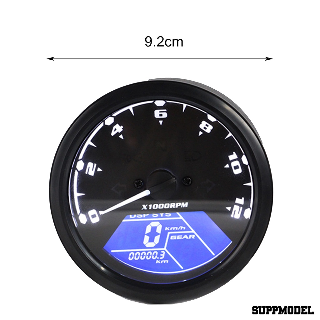 SPM Modified Gauge LED Oil Meter LCD Screen Speedometer Tachometer Odometer for 12V Motorcycles