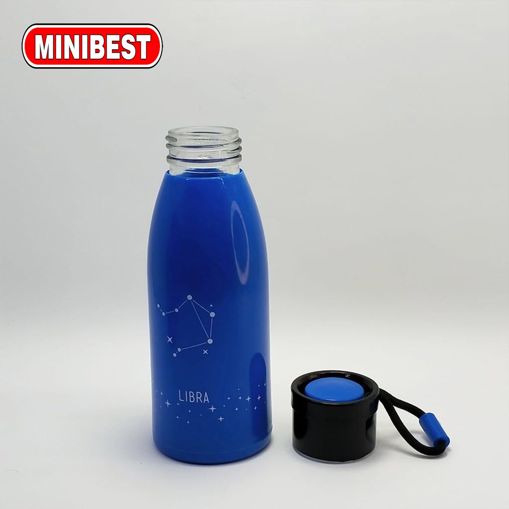 MINIBEST Botol minum kaca berkarakter Zodiak 300ml