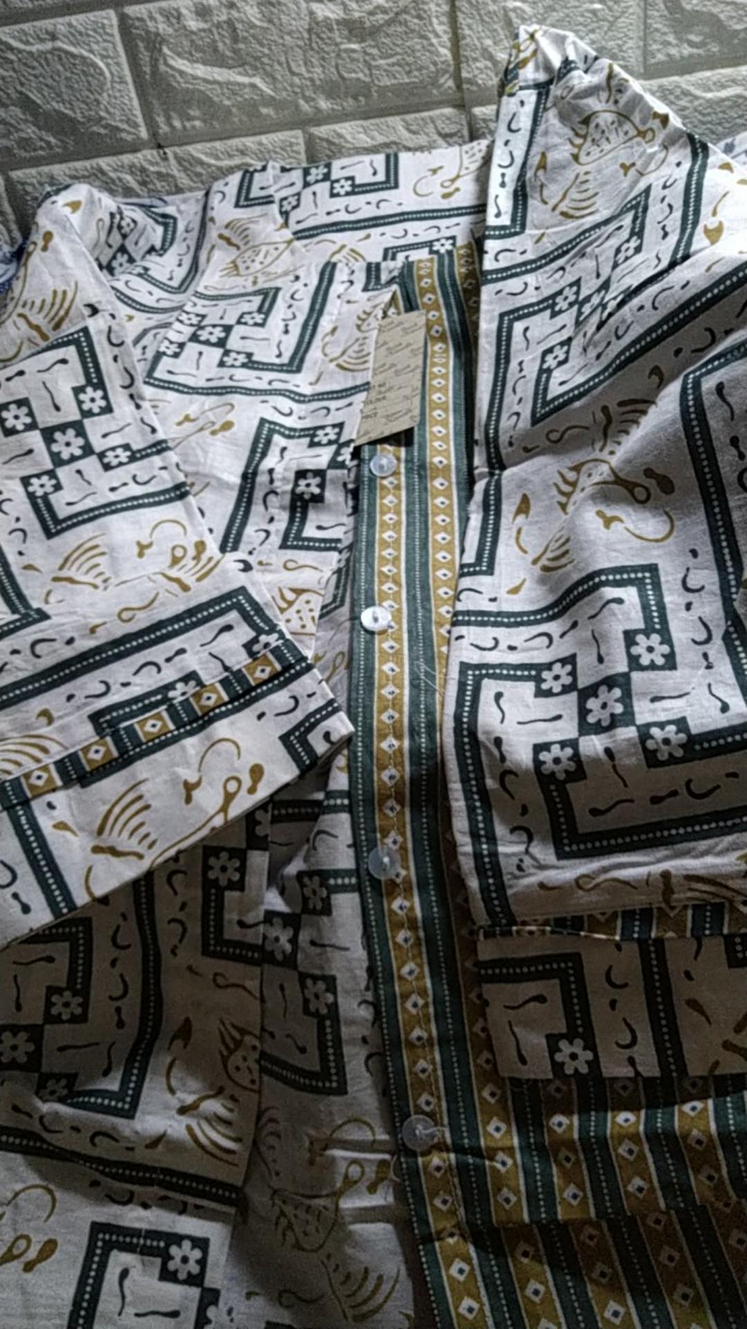 Tey-17 Batik Wanita Asj Sa Hrb026 Kenongo Kemeja Tosca Pendek