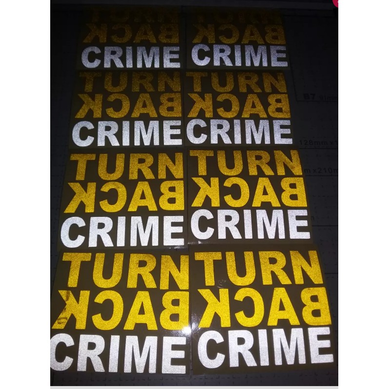 

STICKER TURN BACK CRIME