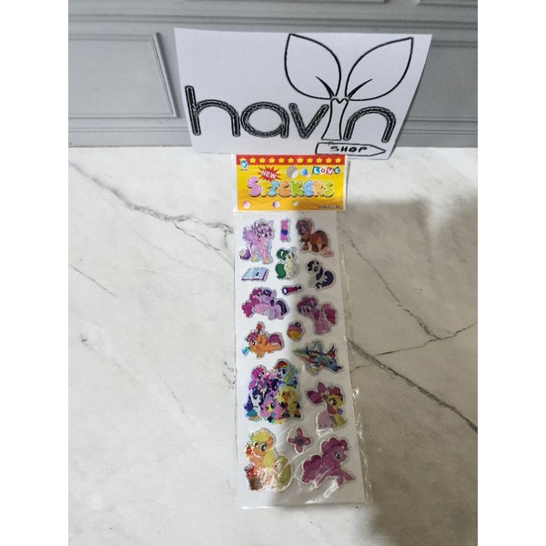 sticker gambar/sticker anak/Stiker Hologram-Pony