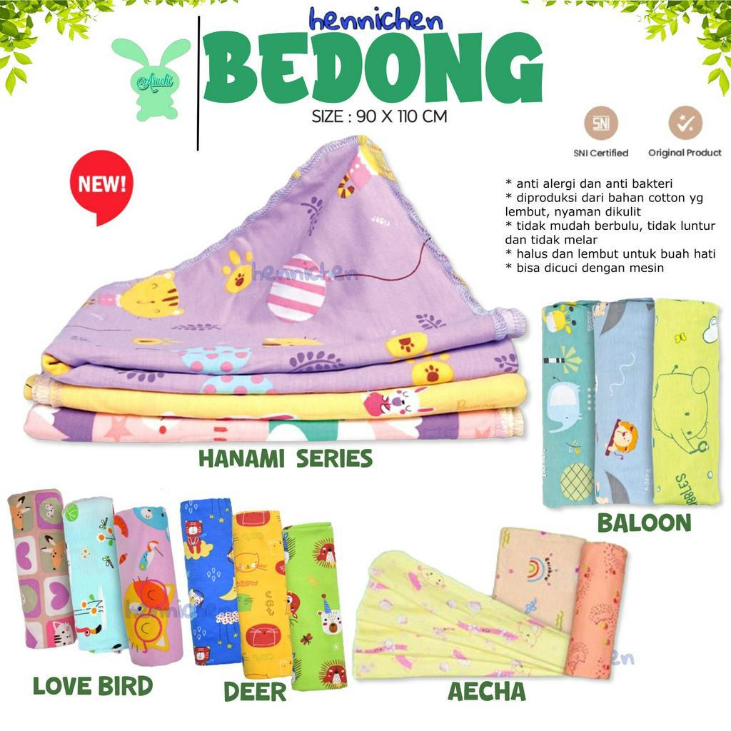 TERMURAH!!!  Bedong Bayi Aruchi girl boy MIX HANAMI / BALOON / AECHA SUPER LEMBUT  ( ISI 1 PCS )