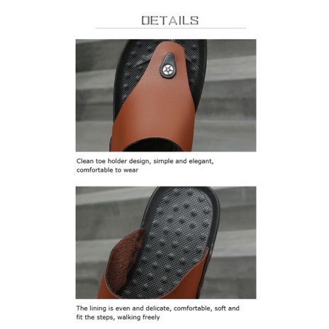 Sandal Slide Kulit impor Korea Termurah